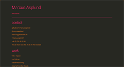 Desktop Screenshot of marcusasplund.com