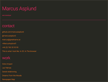 Tablet Screenshot of marcusasplund.com